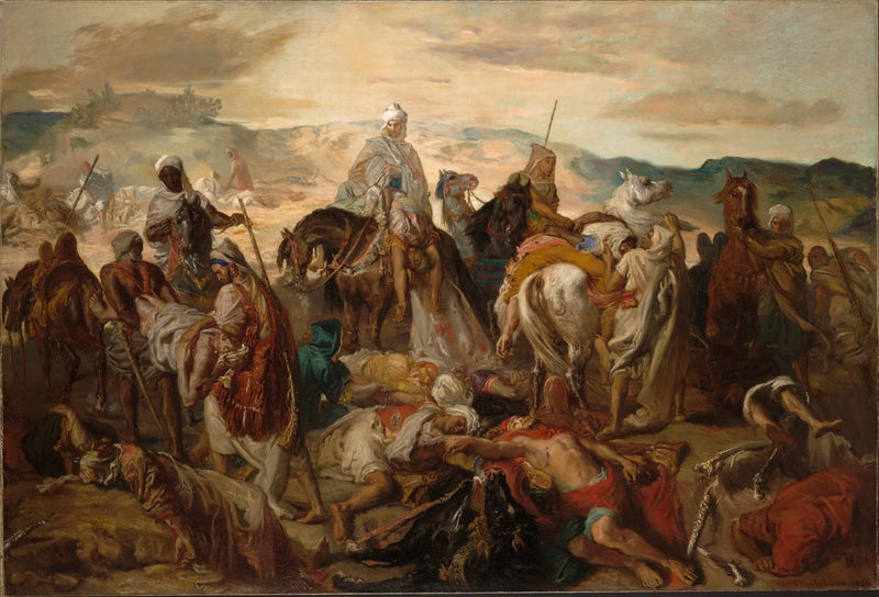 Arabische Kavaliere, die ihre Toten wegtragen - Théodore Chassériau