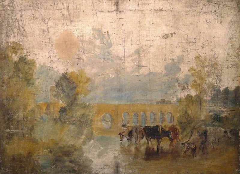 Caversham-Brücke mit Rindern im Wasser - J. M. W. Turner