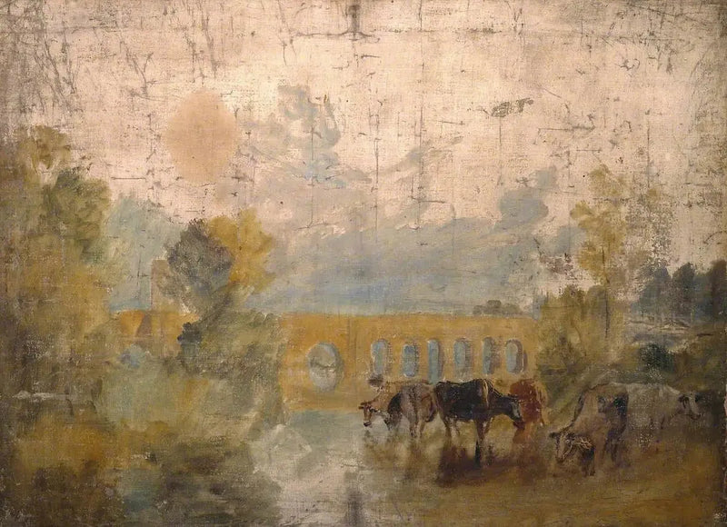 Caversham-Brücke mit Rindern im Wasser - J. M. W. Turner