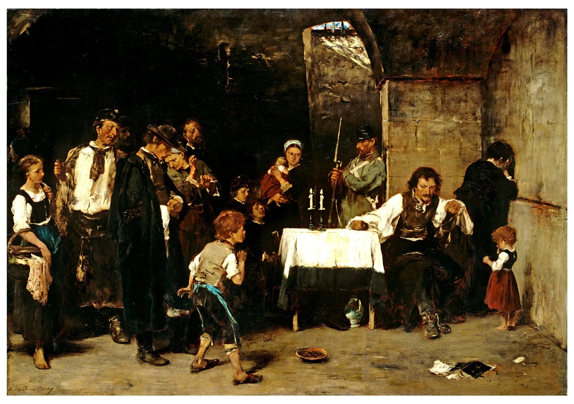 Cellule condamnée II - Mihály Munkácsy image 1 copie de tableau peinte à la main