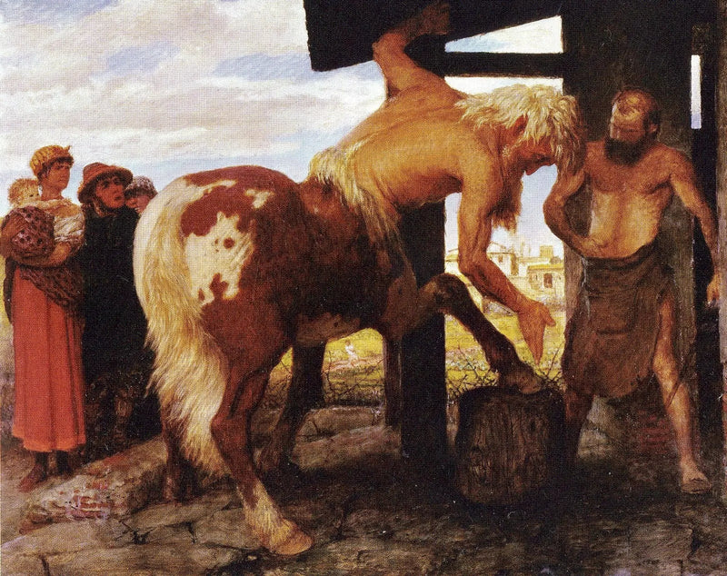 Zentaur in der Dorfschmiede - Arnold Böcklin