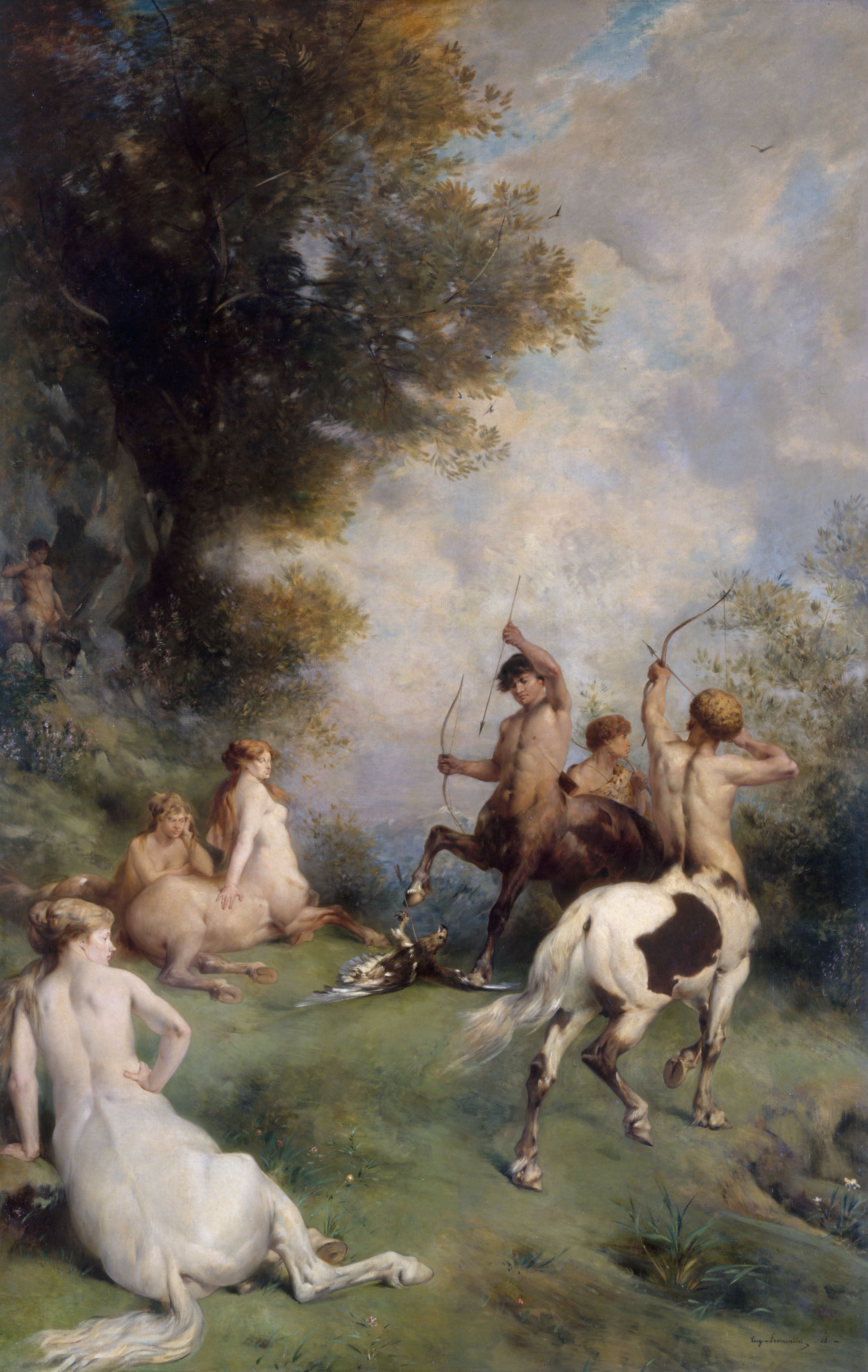 Centaures - Eugène Fromentin image 1 tableau peint à l’huile sur toile