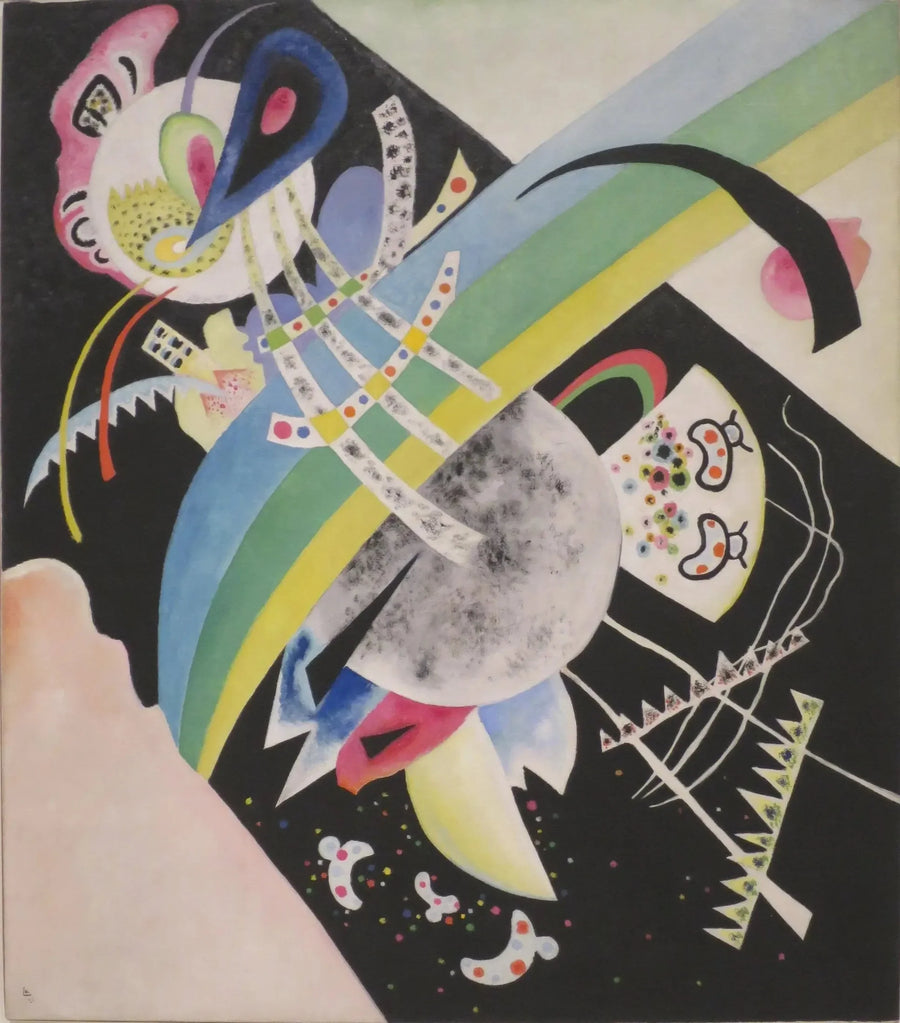 Kreise auf schwarzem Hintergrund - Vassily Kandinsky