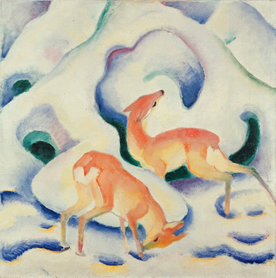 Reh im Schnee - Franz Marc