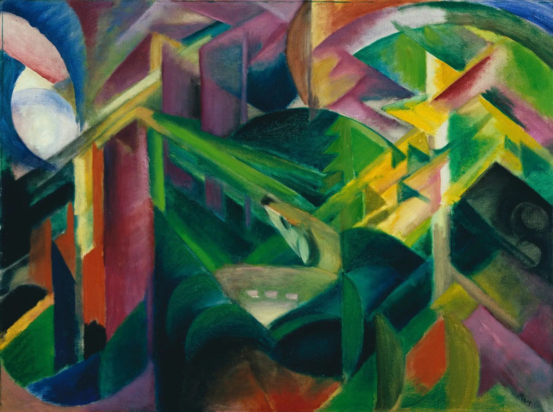 Reh im Garten eines Klosters - Franz Marc
