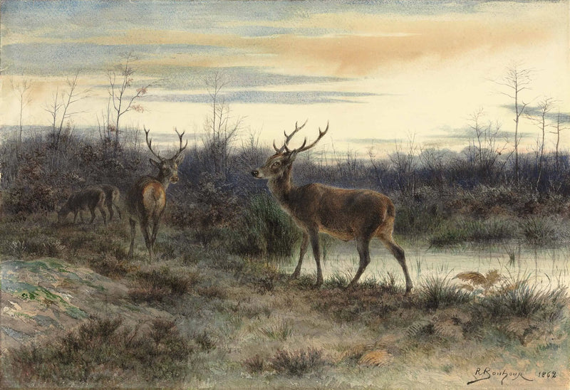 Hirsche im Fontainebleau-Wald - Rosa Bonheur
