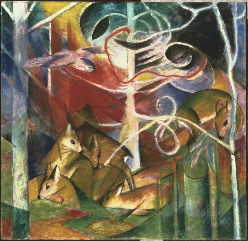 Rehe im Wald I - Franz Marc