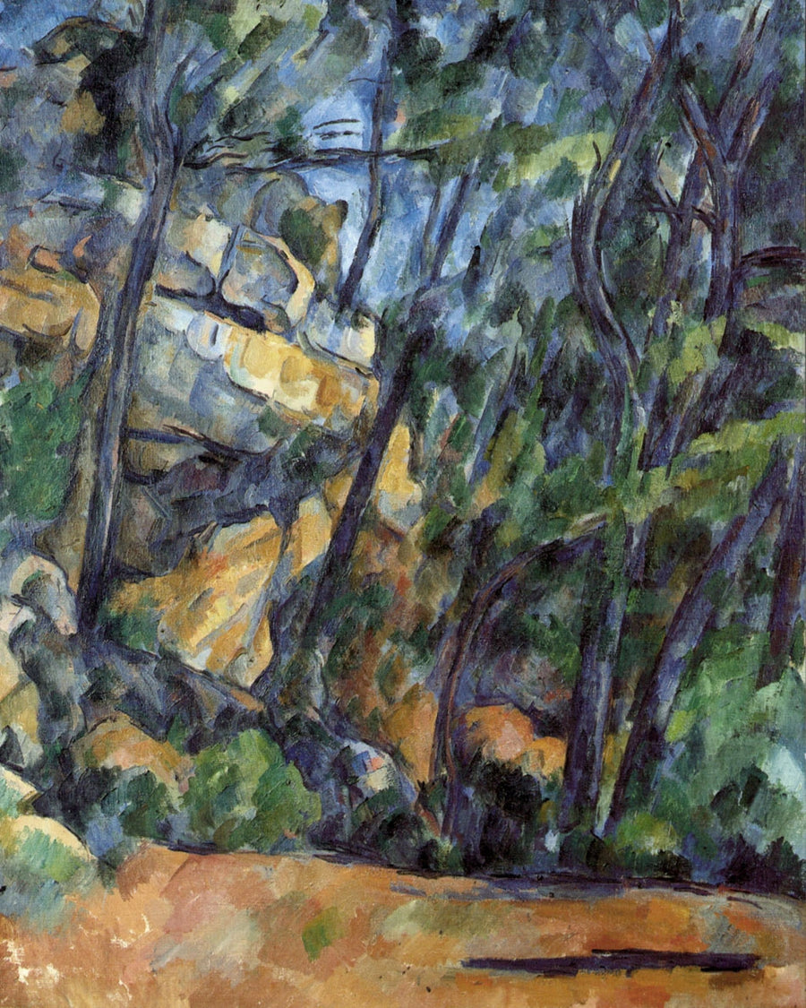 Bäume und Felsen im Park des Schwarzen Schlosses - Paul Cézanne