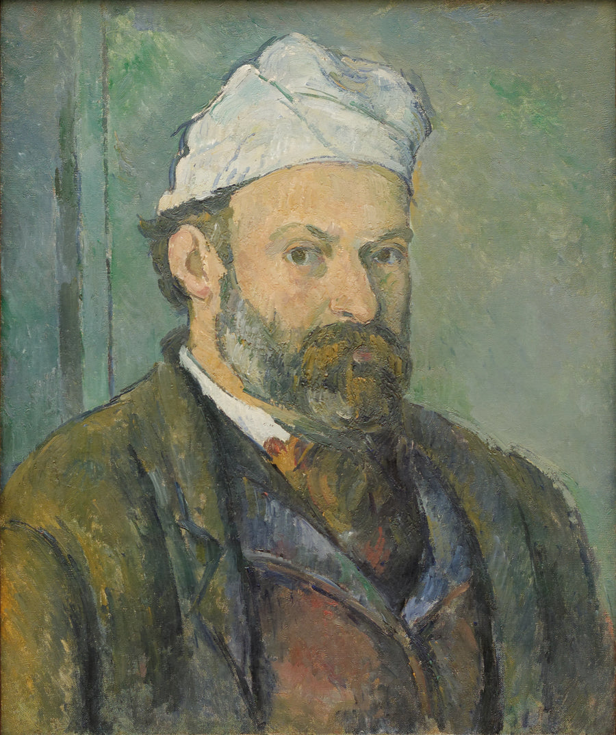 Porträt des Künstlers mit weißer Mütze - Paul Cézanne