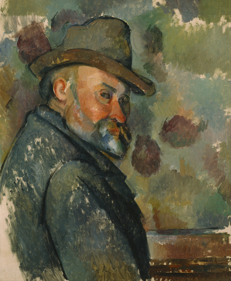 Selbstporträt mit Hut - Paul Cézanne