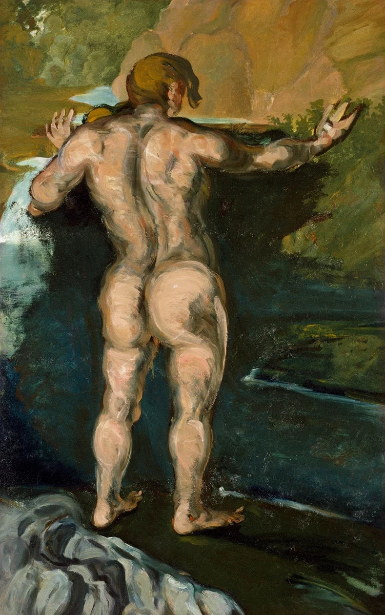Der Badende am Felsen - Paul Cézanne
