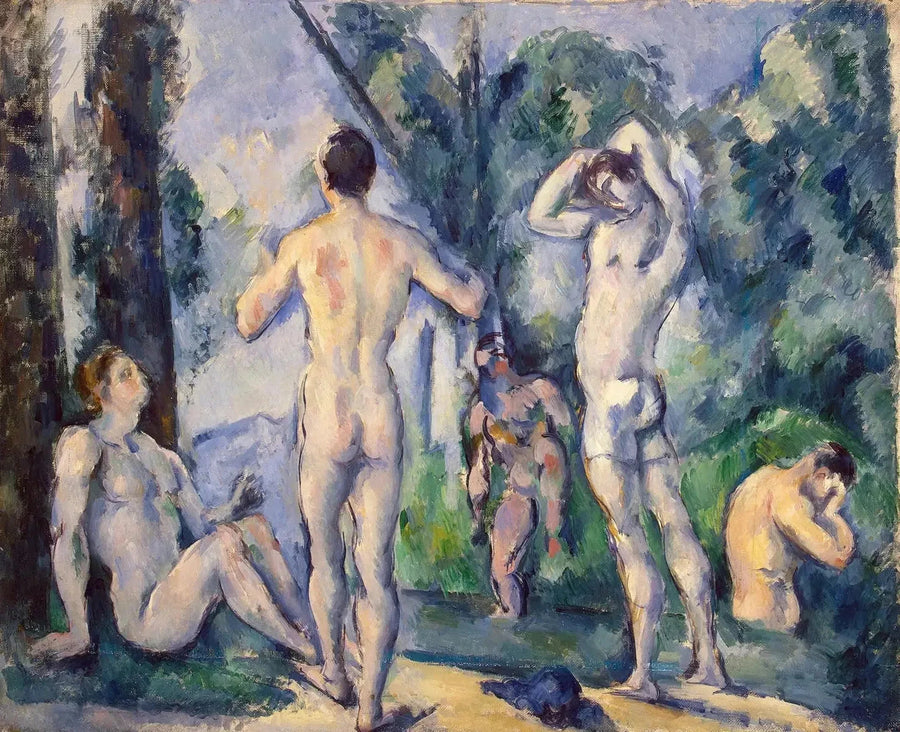 Die Badenden im Freien - Paul Cézanne