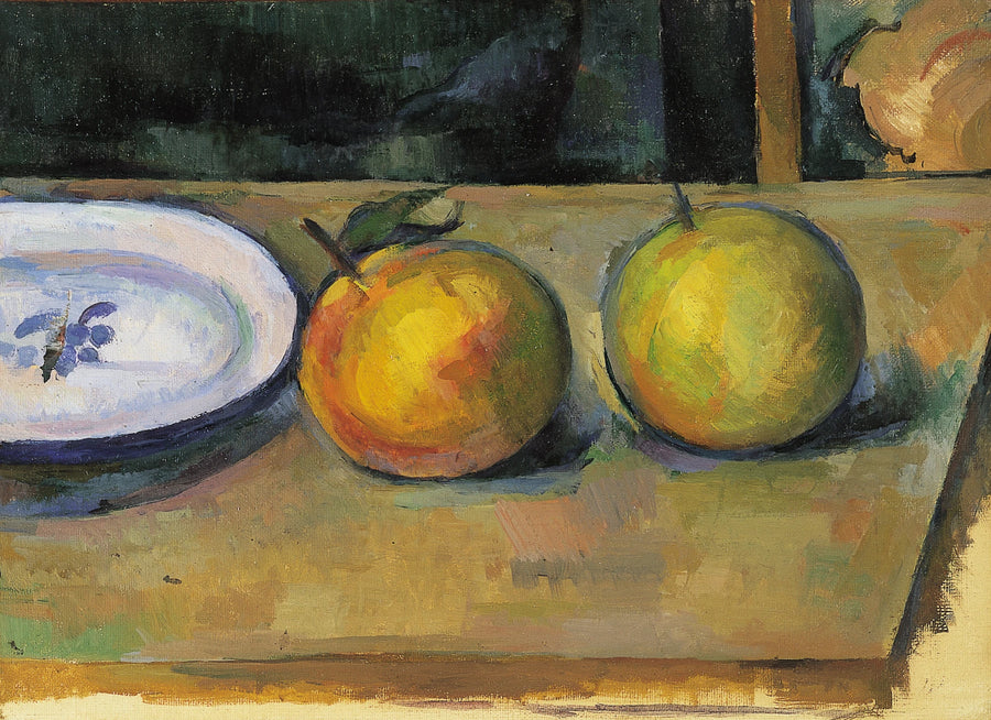 Zwei Äpfel auf einem Tisch - Paul Cézanne