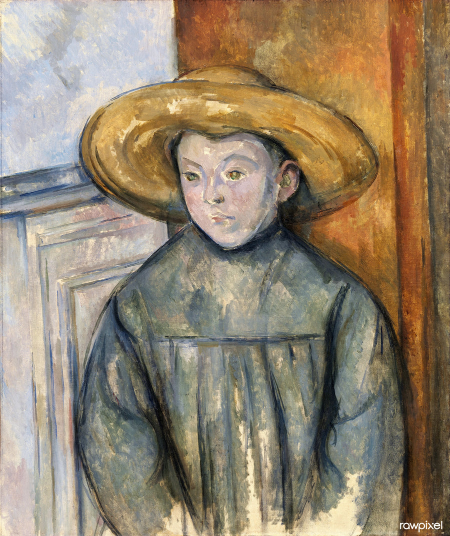 Das Kind mit dem Strohhut - Paul Cézanne