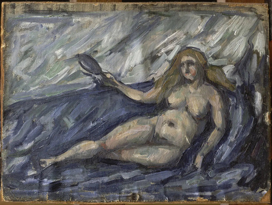 Frau am Spiegel - Paul Cézanne