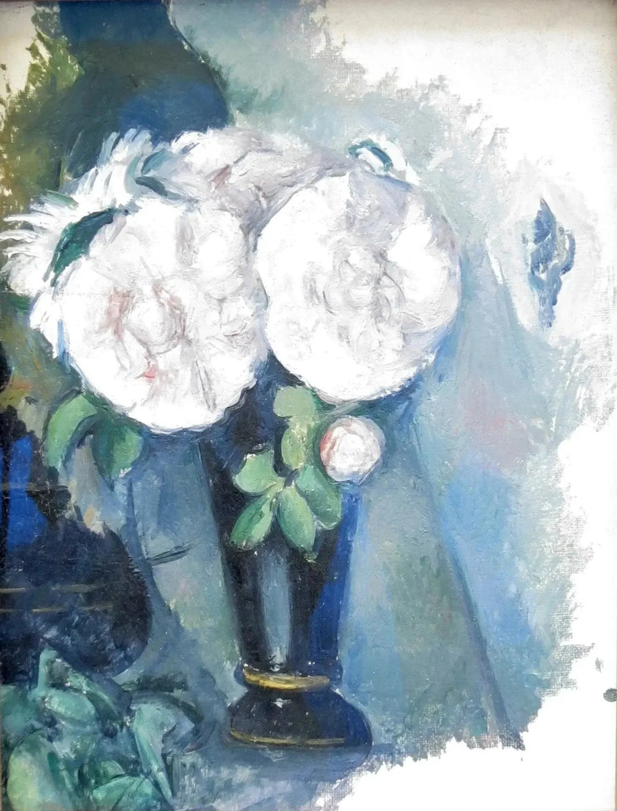 Blumen in einer blauen Vase - Paul Cézanne