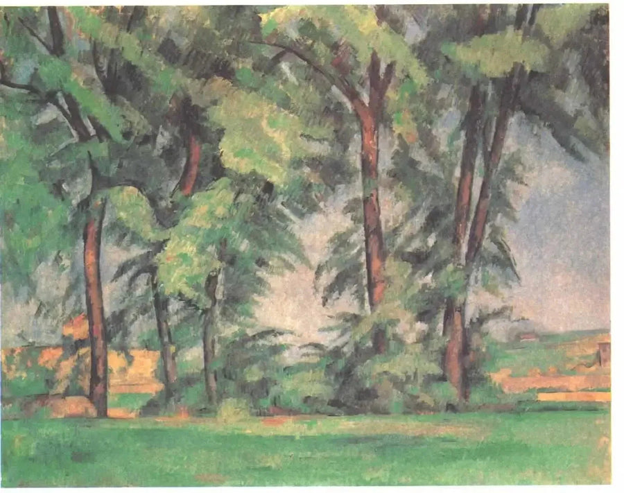 Die großen Bäume am Jas de Bouffan - Paul Cézanne
