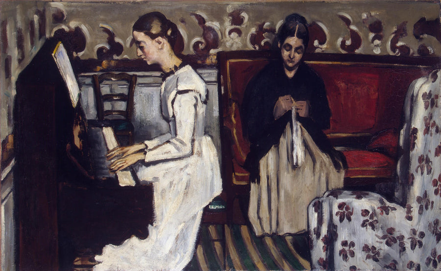 Junges Mädchen am Klavier - Paul Cézanne