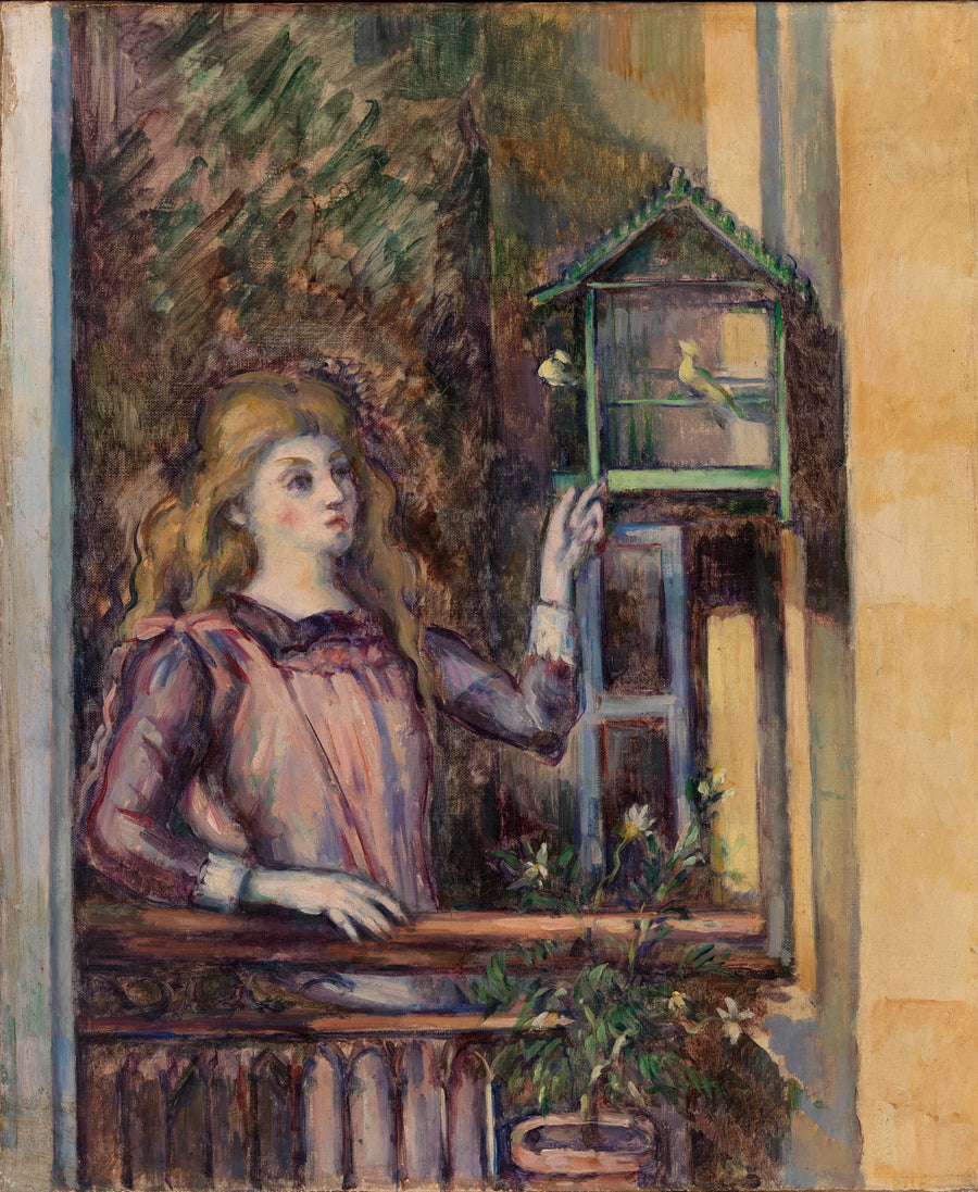 Junges Mädchen im Vogelhaus - Paul Cézanne