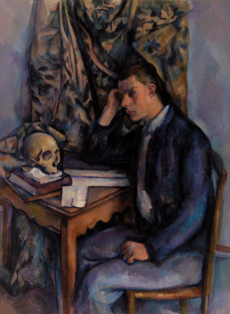 Junger Mann mit Totenkopf - Paul Cézanne