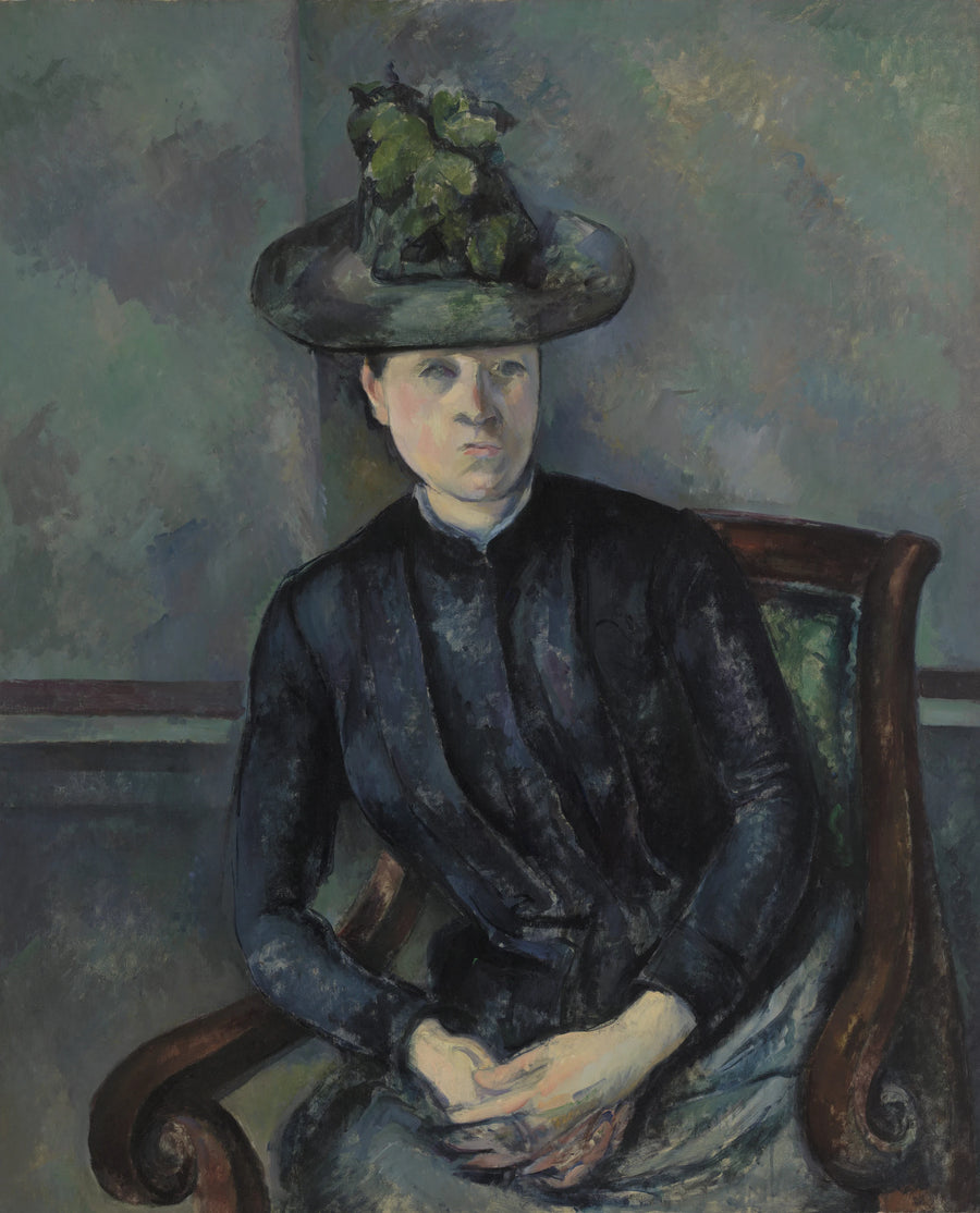 Frau Cézanne mit grünem Hut - Paul Cézanne