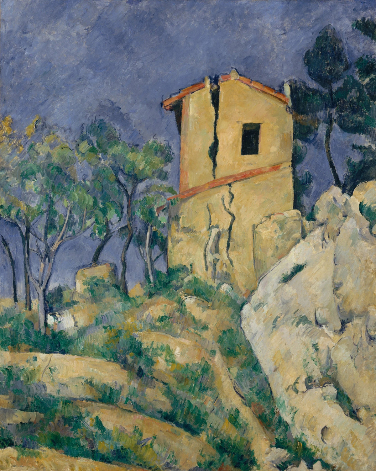 Das Cracked House, 1892 -1894 - Paul Cézanne