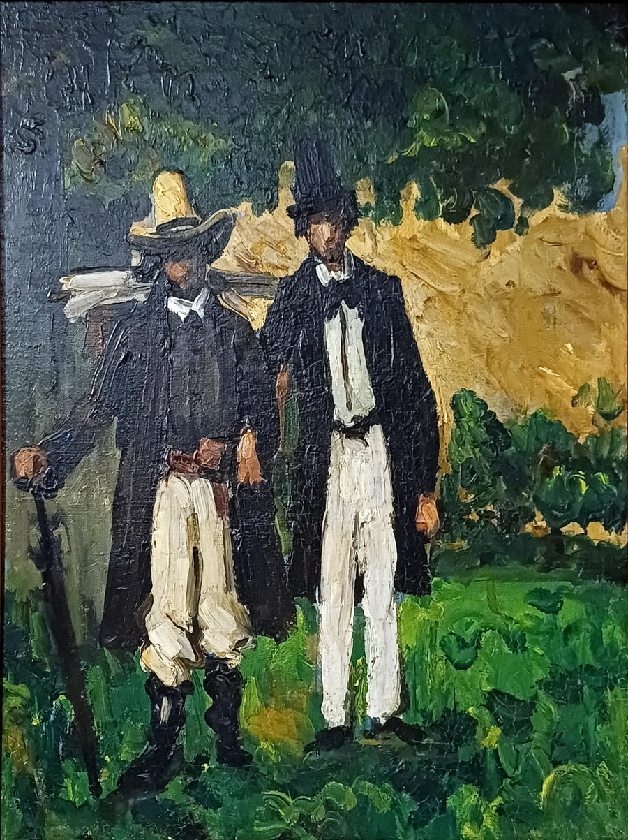 Marion und Valabrègue auf dem Weg zum Motiv - Paul Cézanne