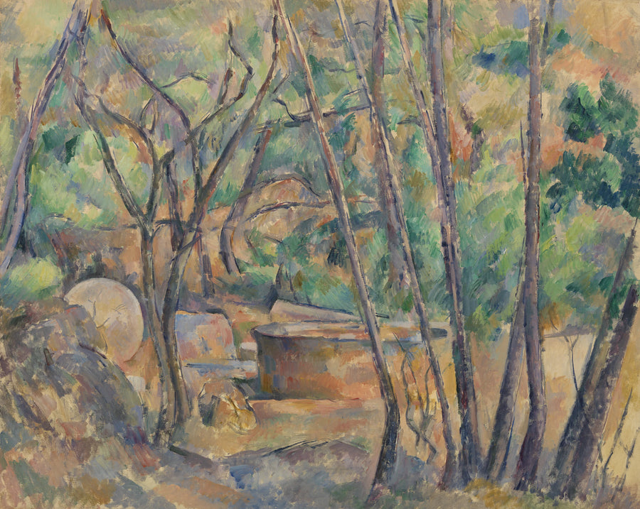 Mühle und Zisterne im Unterholz - Paul Cézanne