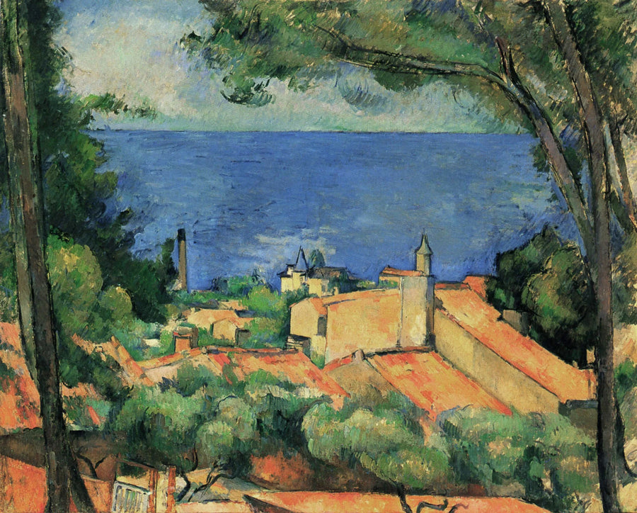 L'Estaque mit roten Dächern - Paul Cézanne