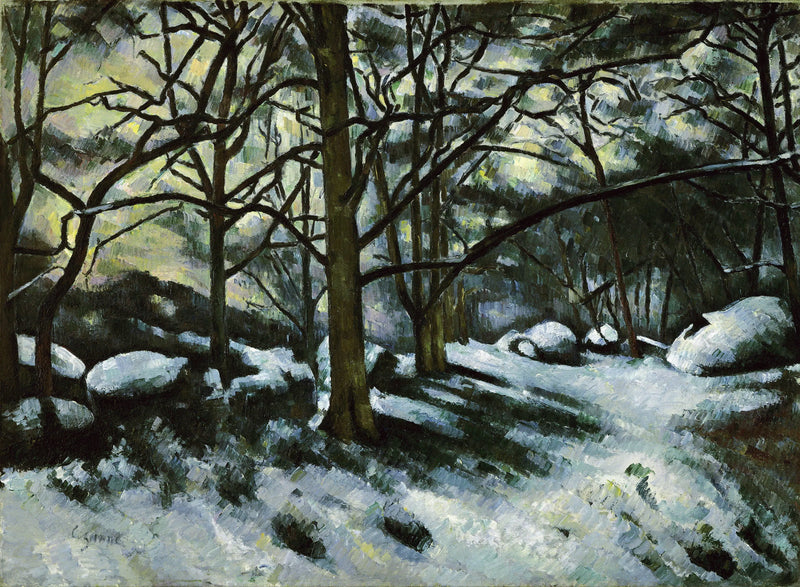 Schmelzender Schnee in Fontainebleau - Paul Cézanne