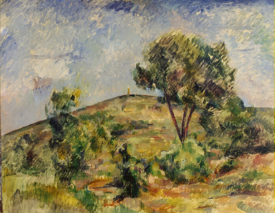 Landschaft bei Aix mit dem Caesar-Turm - Paul Cézanne