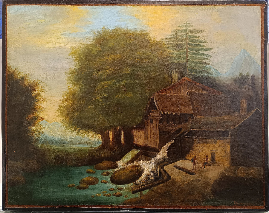 Landschaft mit Mühle - Paul Cézanne