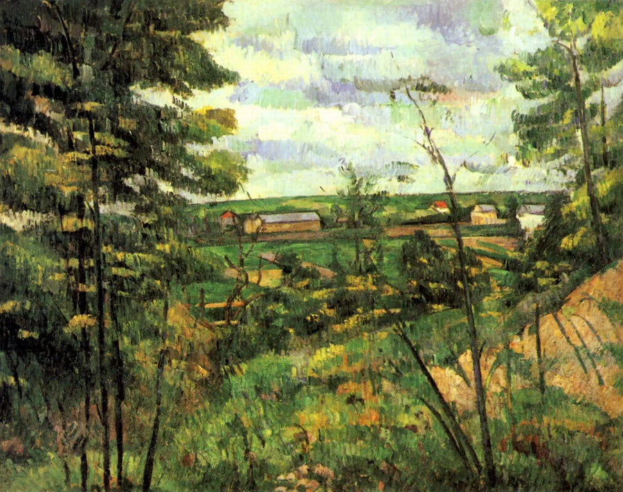 Die Ebene von Saint-Ouen-l'Aumône, Blick von den Steinbrüchen von Chou - Paul Cézanne