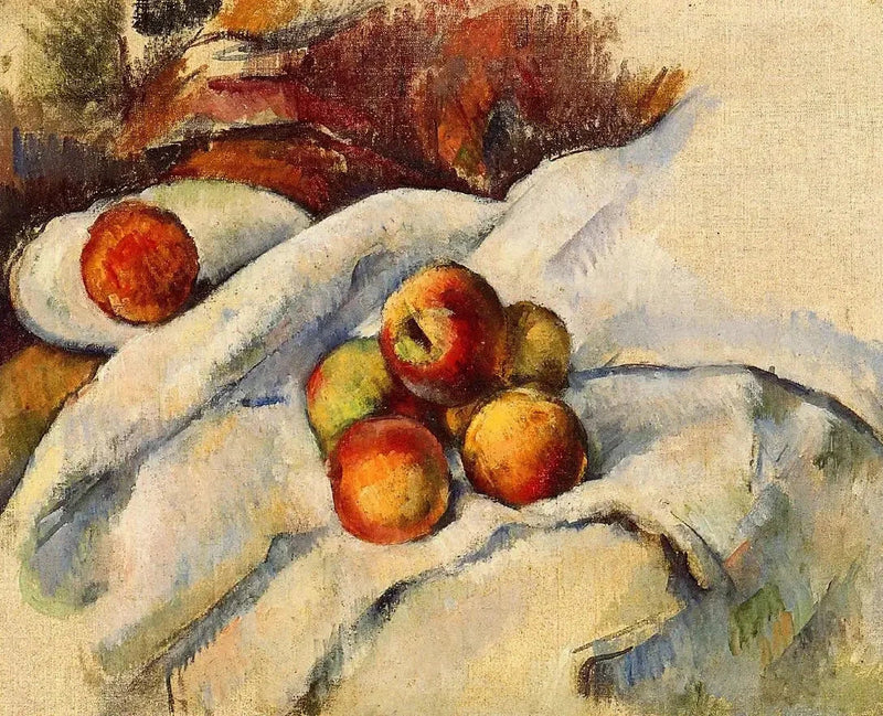 Äpfel auf einem Tuch - Paul Cézanne