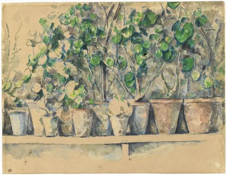 Die Blumentöpfe - Paul Cézanne