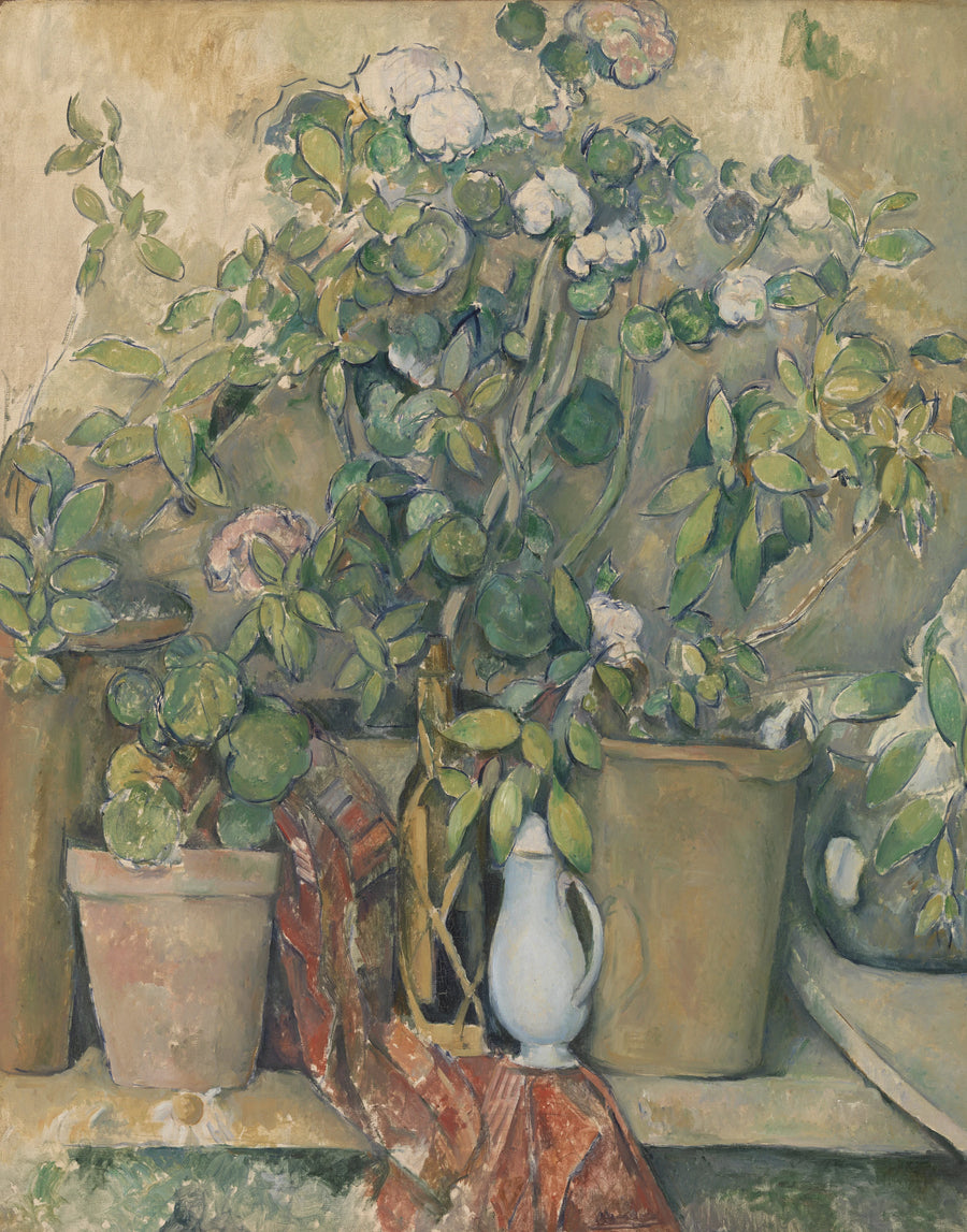 Tontöpfe und Blumen - Paul Cézanne