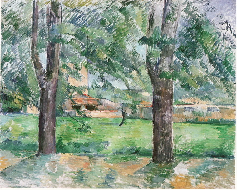 Wiese und Bauernhof des Jas de Bouffan - Paul Cézanne