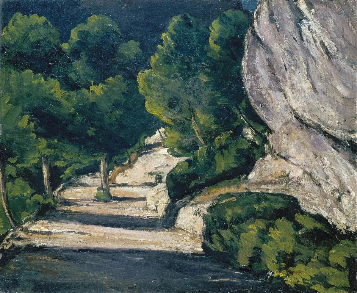 Die Waldstraße - Rocky Mountain Tree Road, 1870 -1871 - Paul Cézanne