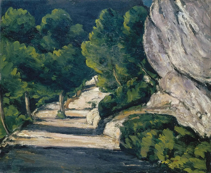 Die Waldstraße - Rocky Mountain Tree Road, 1870 -1871 - Paul Cézanne