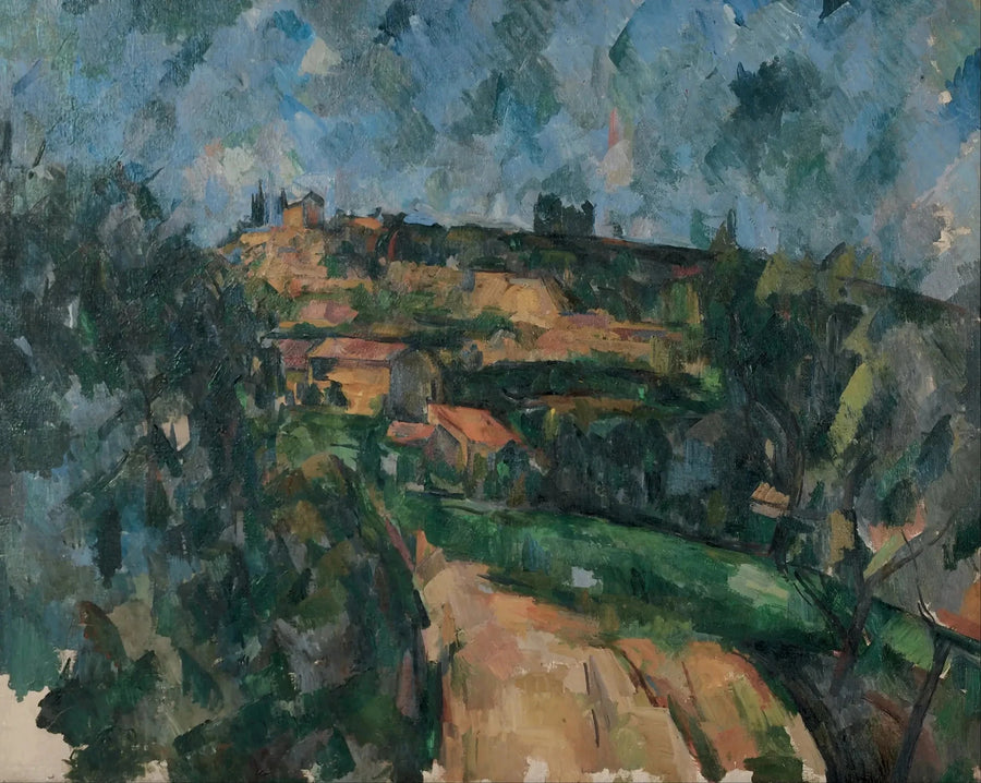 Die gewundene Straße oben am Weg der Lauves - Paul Cézanne