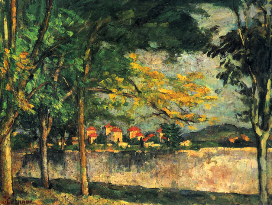 Die Straße; Die Umfassungsmauer - Paul Cézanne