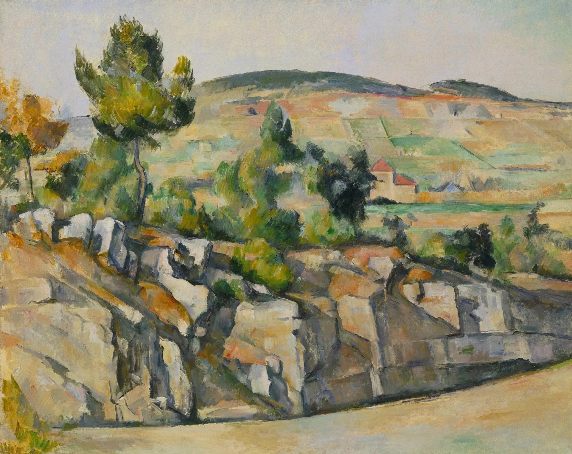 Route en Provence Versant en Provence vers 1890 1892 Paul Cézanne National Gallery NG4136 FWN 277 – reproduction peinture à l’huile sur toile