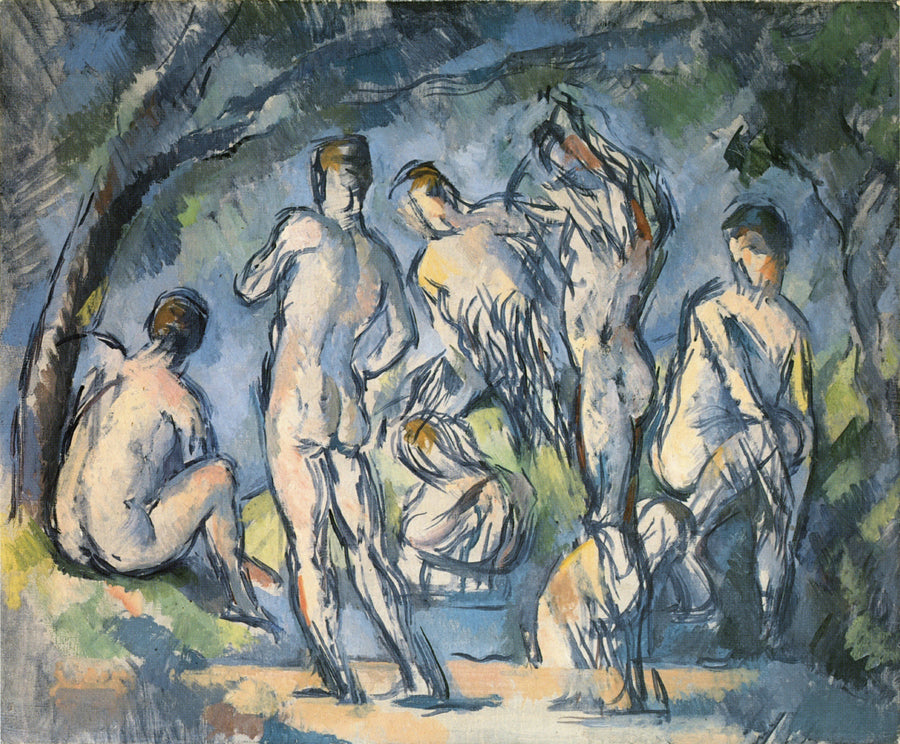 Gruppe von sieben Badenden - Paul Cézanne