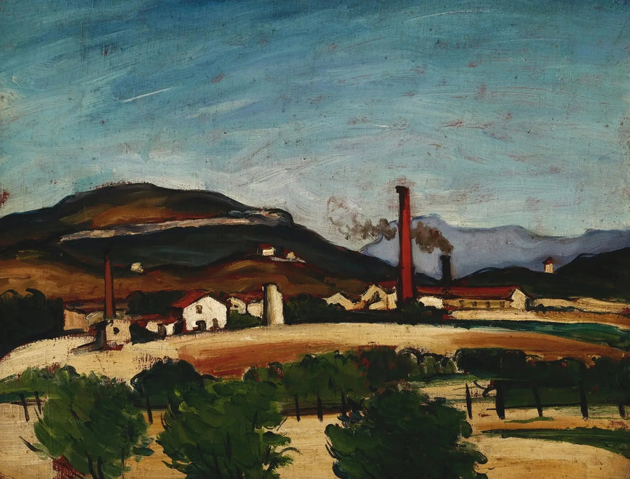 Fabriken in der Nähe des Mont de Cengle - Paul Cézanne