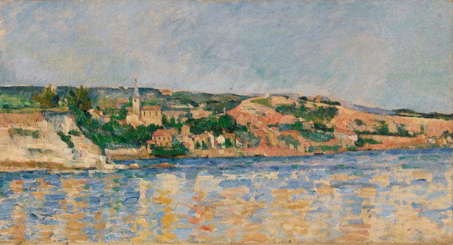 Das Dorf l'Estaque vom Meer aus gesehen - Paul Cézanne