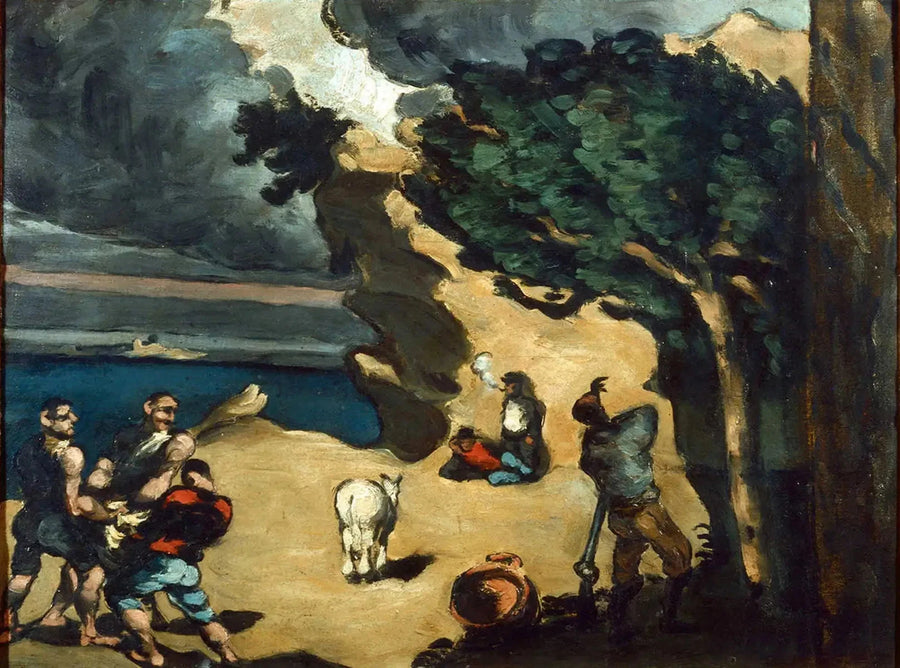 Die Diebe und der Esel - Paul Cézanne