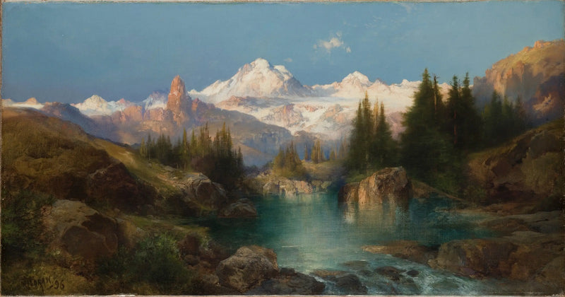 Schneebedeckte Kette - Thomas Moran
