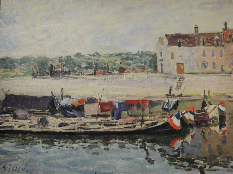 Lastkähne in St-Mammès - Alfred Sisley