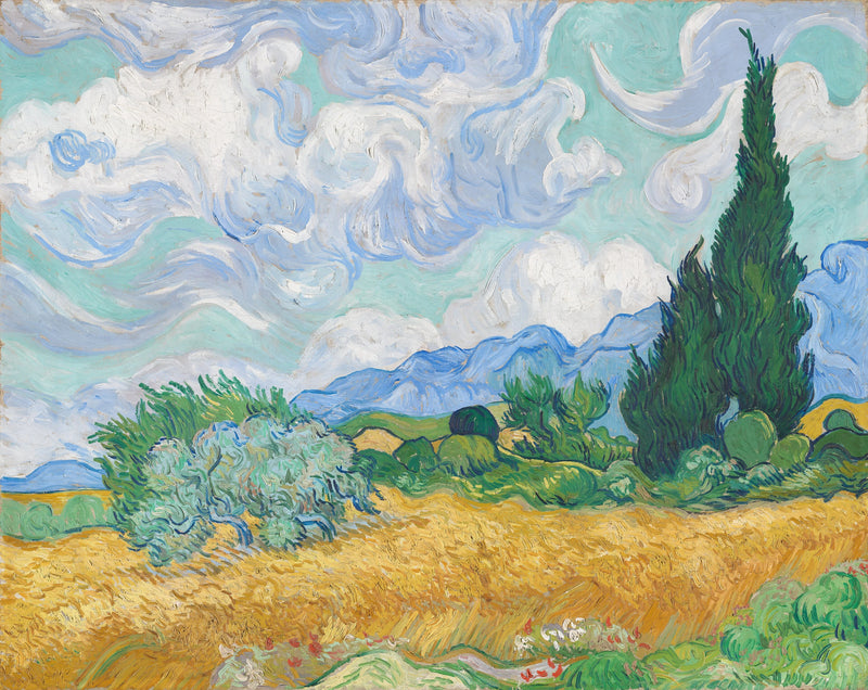 Ein Weizenfeld mit Zypressen - Vincent van Gogh