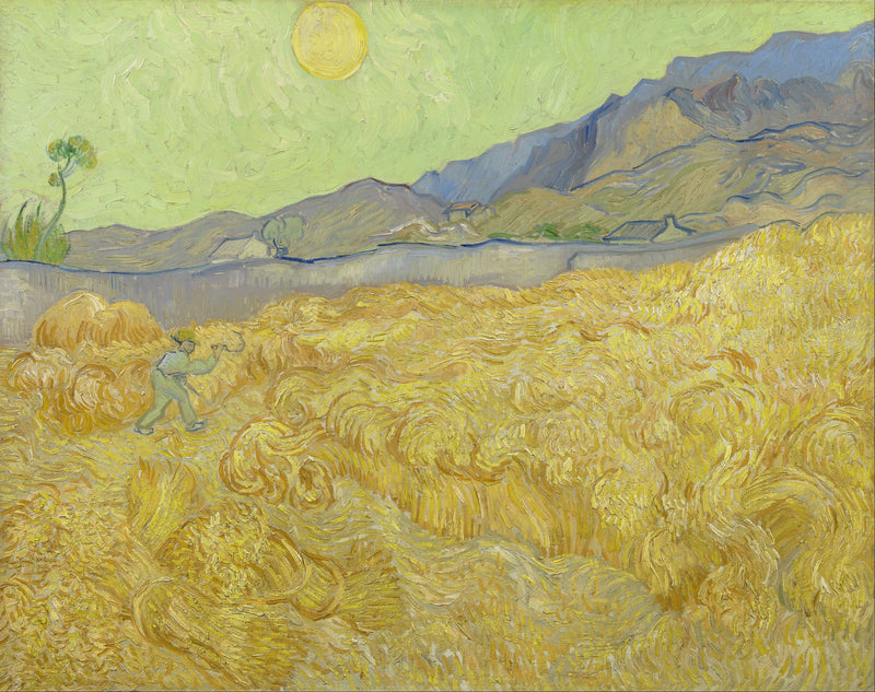 Weizenfeld mit einer Mähmaschine - Vincent van Gogh